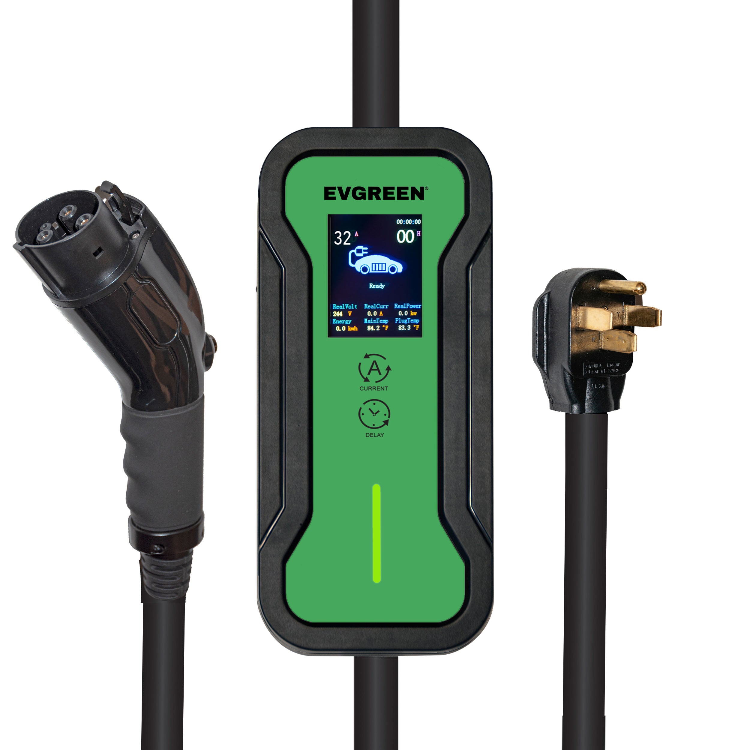 32Amp Level 2 Portable EV Charger for J1772 or NACS (Tesla) EV | 25/30/40/50ft | 240V (HDEV0104B)