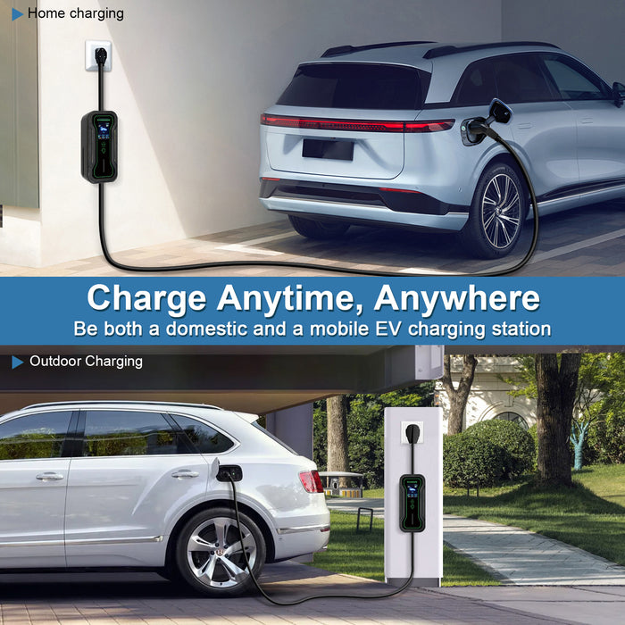 40Amp Level 2 Portable EV Charger for J1772 or NACS (Tesla) EV | 25/30/40/50ft | 240V (HDEV0104A)